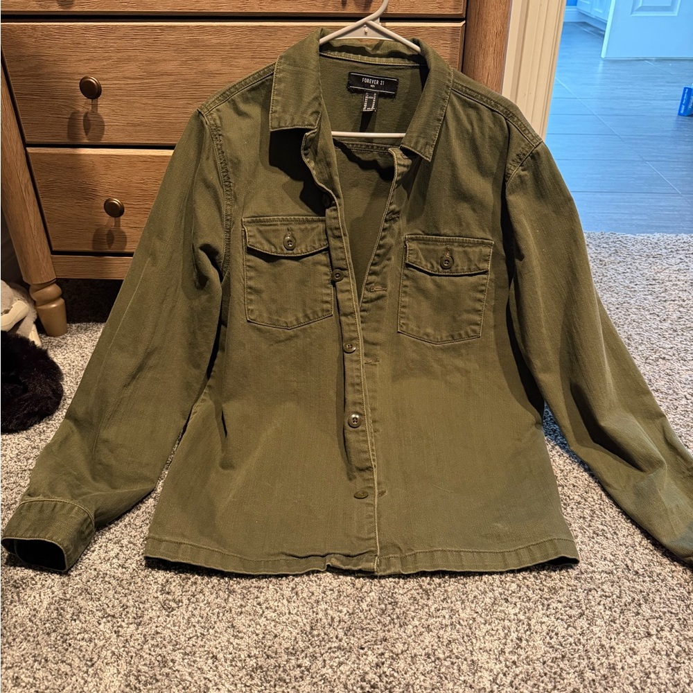 Forever 21 Men's Green Casual Shacket